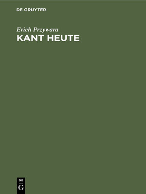 cover image of Kant Heute